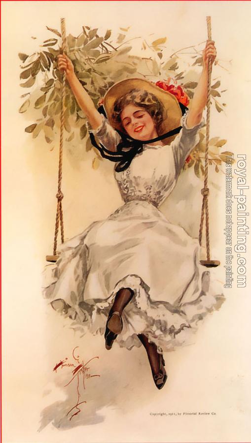 Harrison Fisher : Girl on Swing Harrison Fisher : Girl on Swing